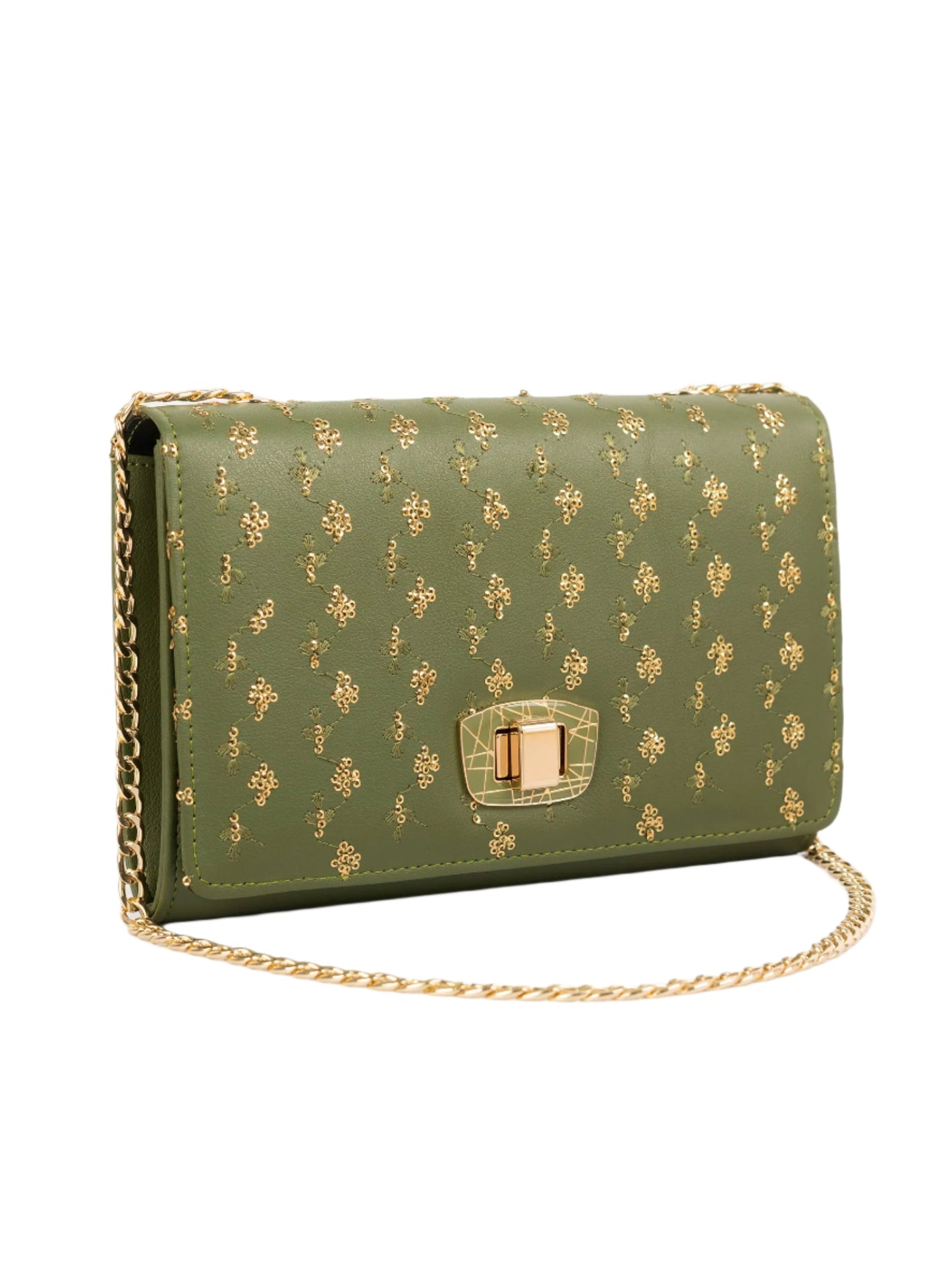 Sequin Embroidered Clutch