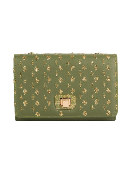 Sequin Embroidered Clutch